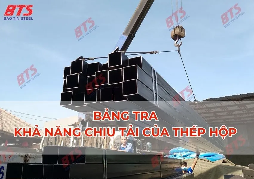 Bảng tra sức chịu tải của thép hộp