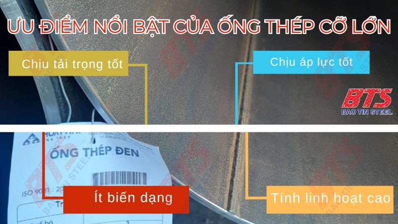 Ưu điểm ống thép cỡ lớn